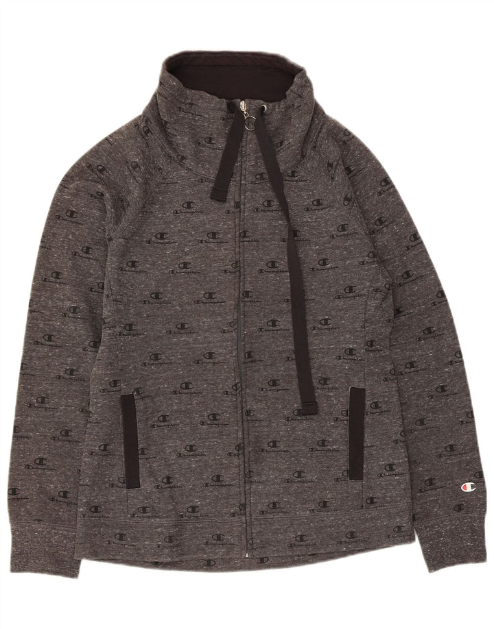 Champion Chaqueta de chándal gráfica para mujer Reino Unido 12 Algodón gris medio