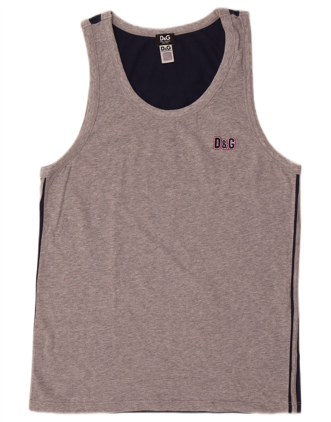 Dolce & Gabbana Hombre Chaleco Top Pequeño Gris Colorblock
