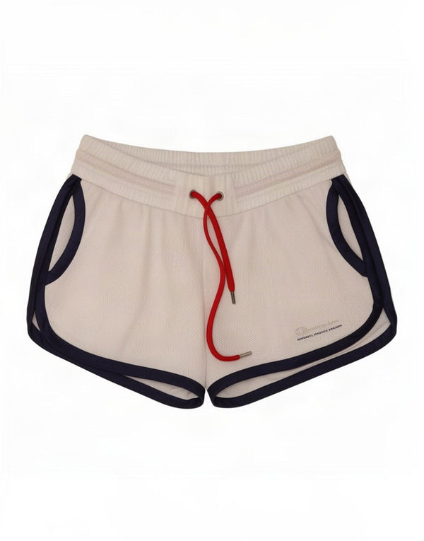 Champion Pantalones cortos deportivos para mujer UK 44 Grande Blanco Colorblock