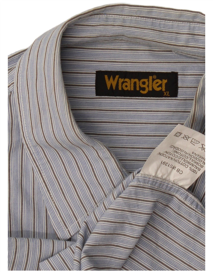 Camisa Wrangler Hombre XL Algodón Rayas Azules