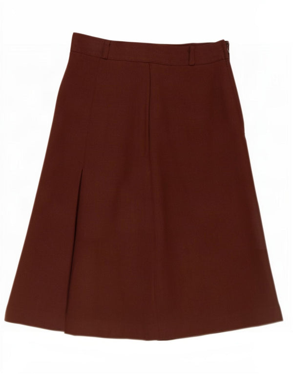 Falda midi vintage para mujer IT 44 Mediana W28 Marrón