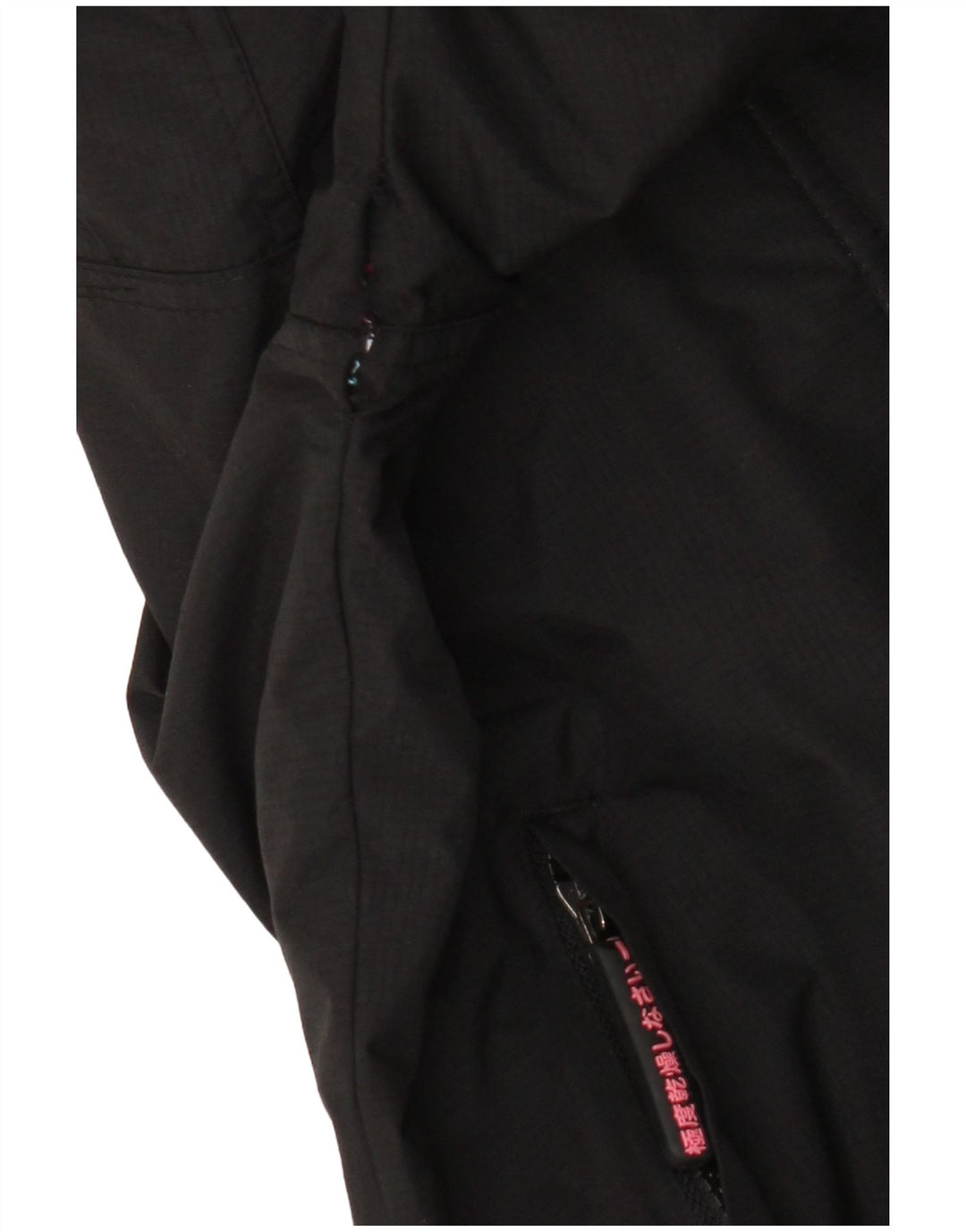 Superdry Chaqueta Cortavientos Con Capucha Para Mujer UK 46 Large Nylon Negro
