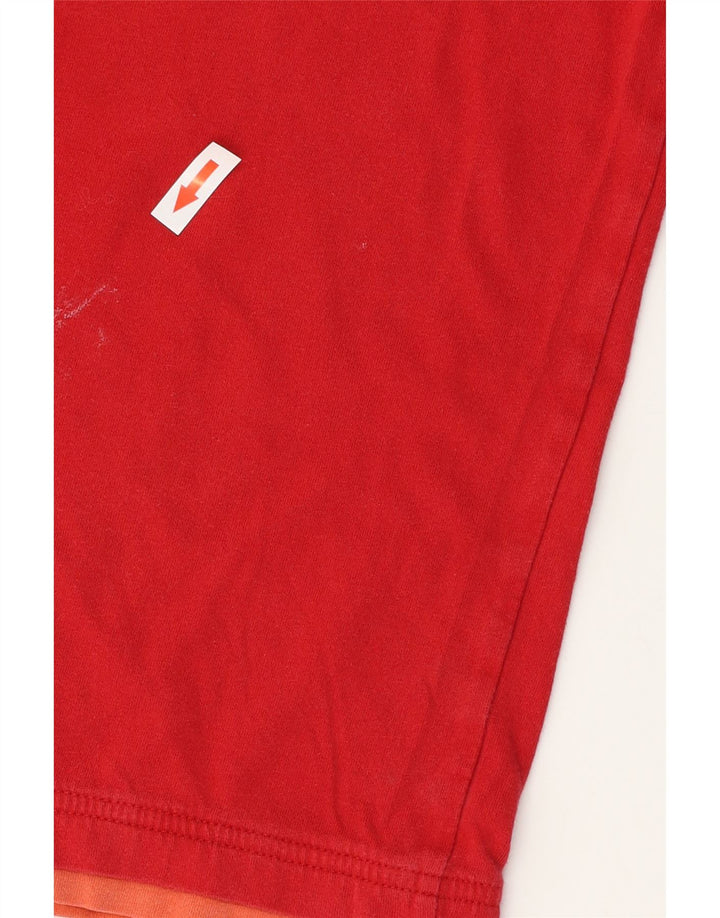 ADIDAS Camiseta gráfica para hombre Top grande de algodón rojo