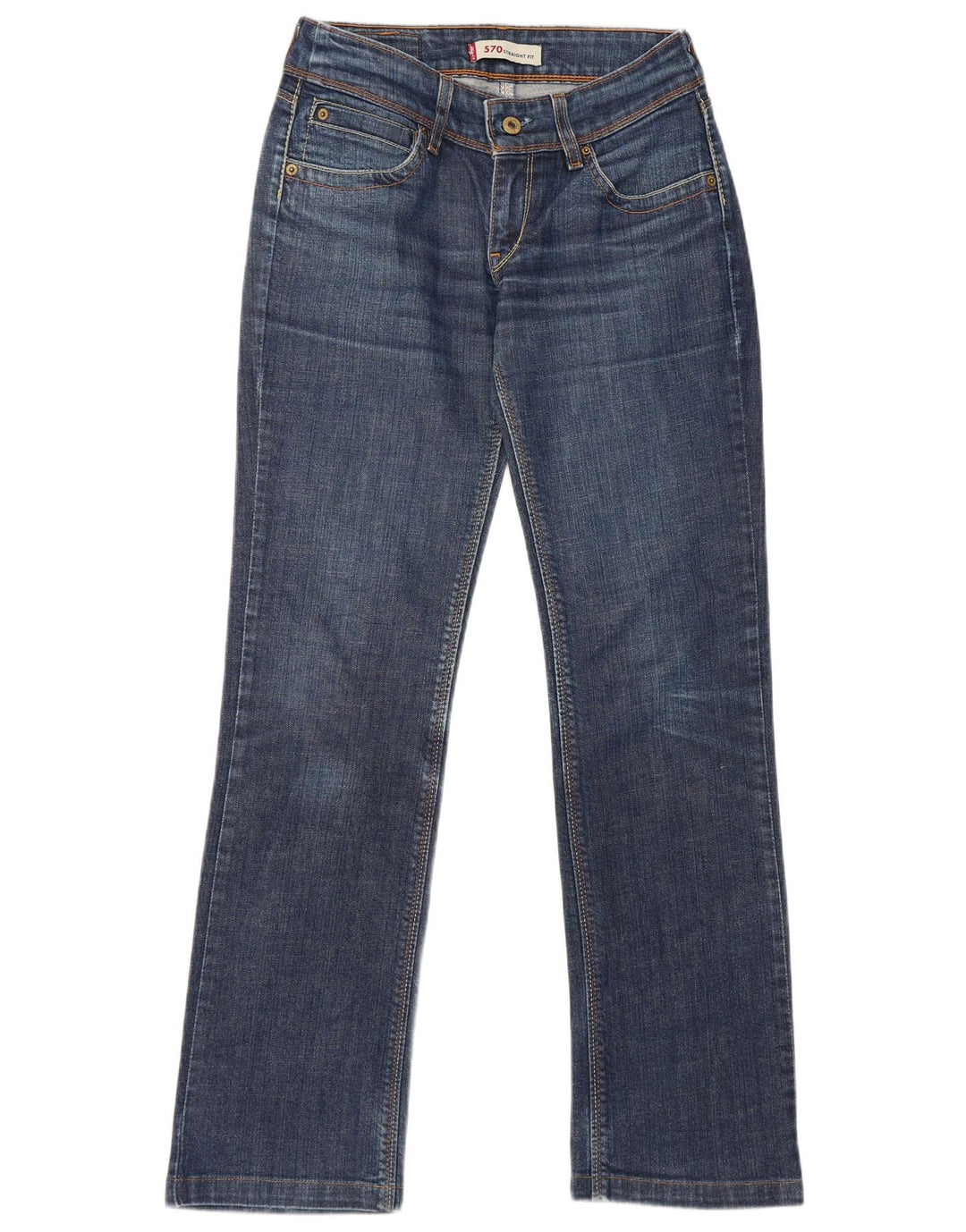 Vaqueros Levi's Mujer 570 Rectos W29 L30 Algodón Azul