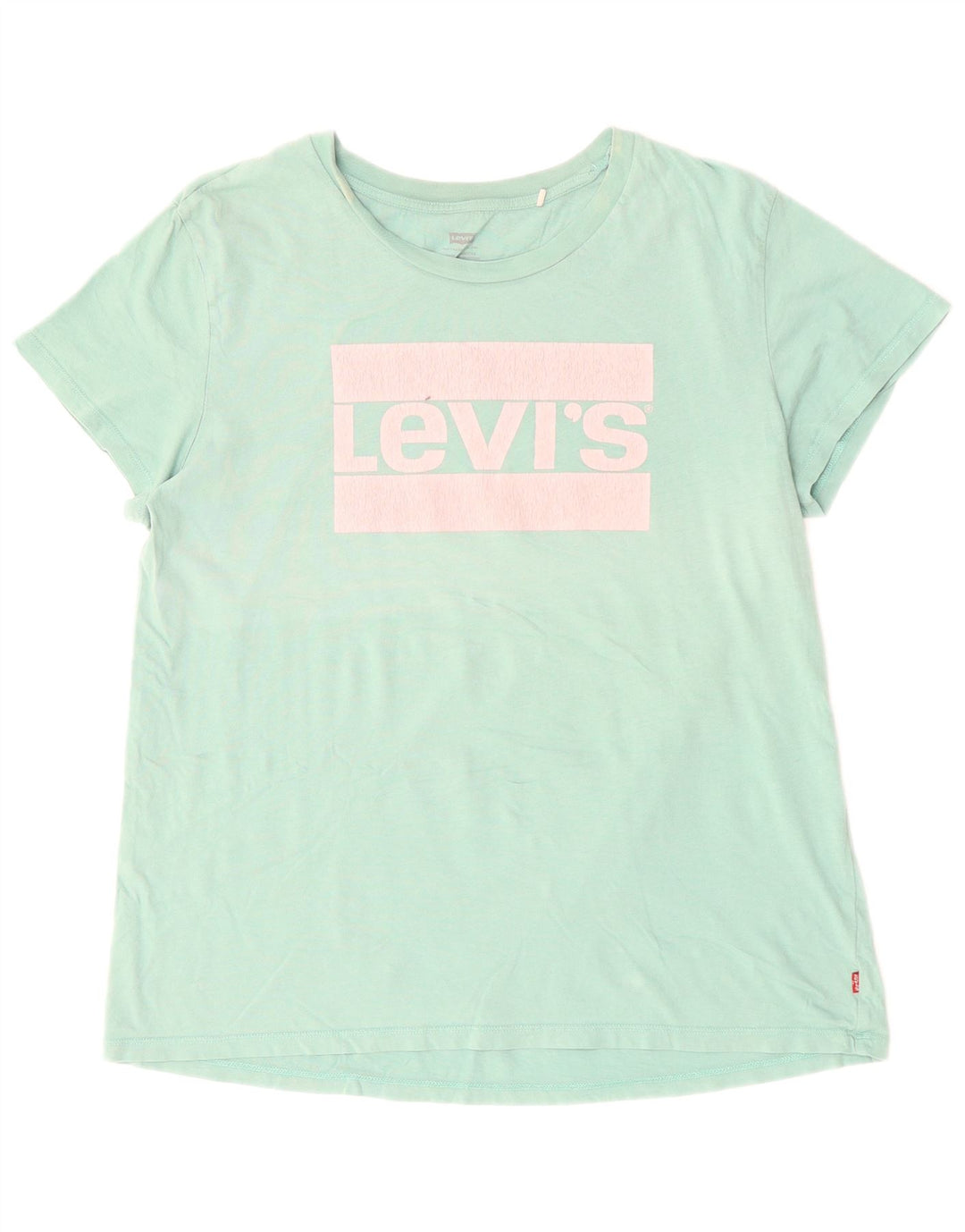 LEVI'S Camiseta gráfica para mujer Top UK 46 Grande Algodón turquesa