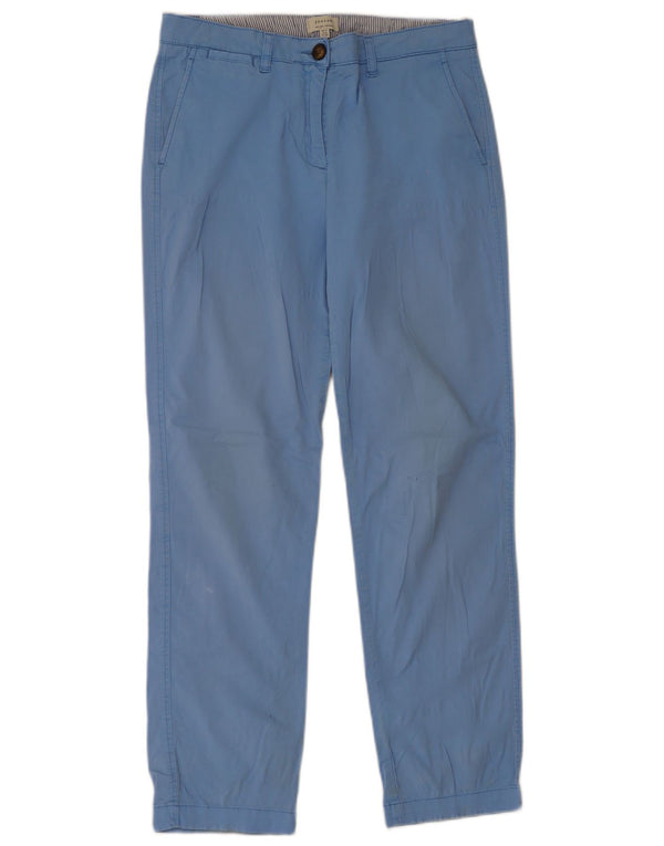 Jigsaw Pantalón chino recto para mujer UK 12 Medium W34 L28 Algodón azul