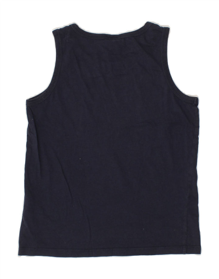 CHAMPION Boys Graphic Vest Top 9-10 Years Medium Navy Blue Cotton Vintage Champion and Second-Hand Champion from Messina Hembry 