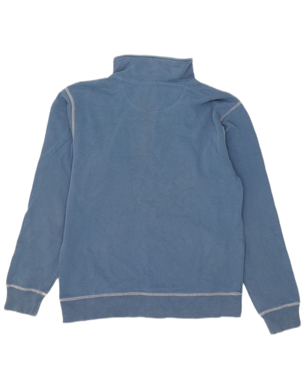 Champion Sudadera con cuello y cremallera para mujer UK 14 Algodón azul medio