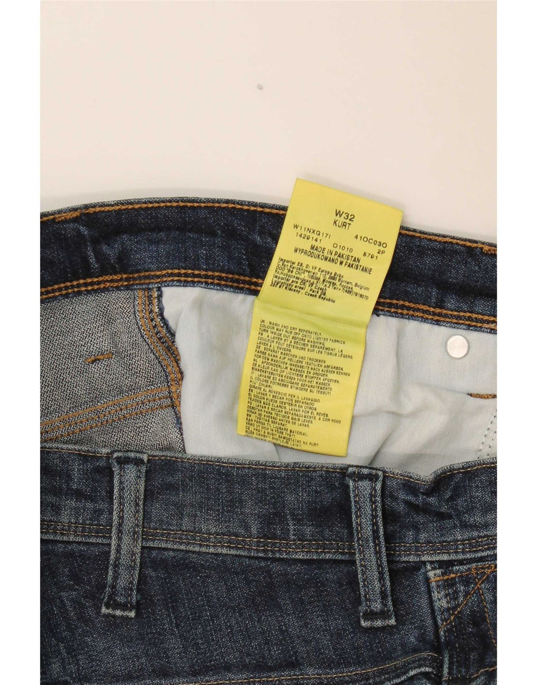 Wrangler Pantalones cortos de mezclilla Kurt para hombre W32 Algodón azul medio