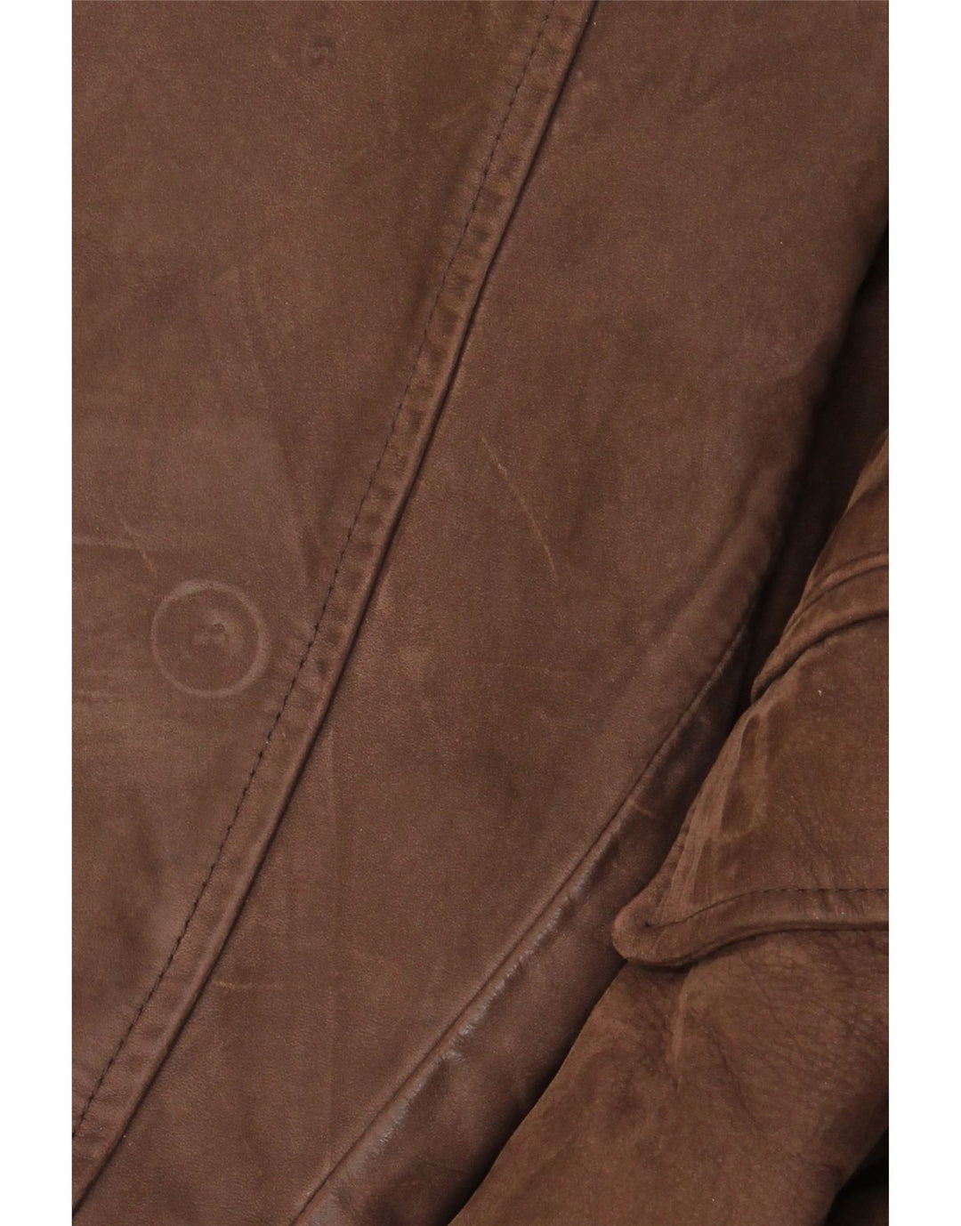 Chaqueta de cuero vintage para hombre Reino Unido 42 XL cuero marrón