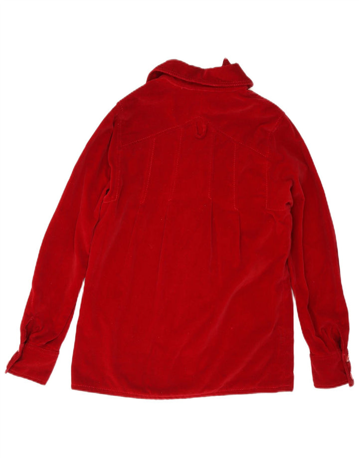 Dotti Didit Camisa de Terciopelo para Mujer UK 8 Small Rojo