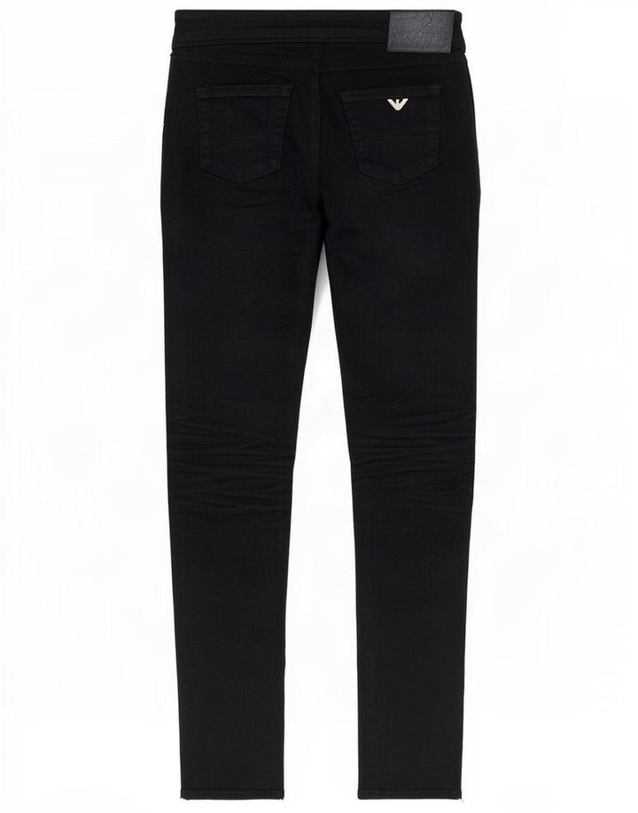 Jeans Ajustados Armani Mujer W26 L31 Poliéster Negro