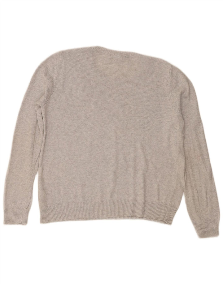 Marks & Spencer - Jersey de cuello redondo para mujer, talla 40, color gris medio, Navidad