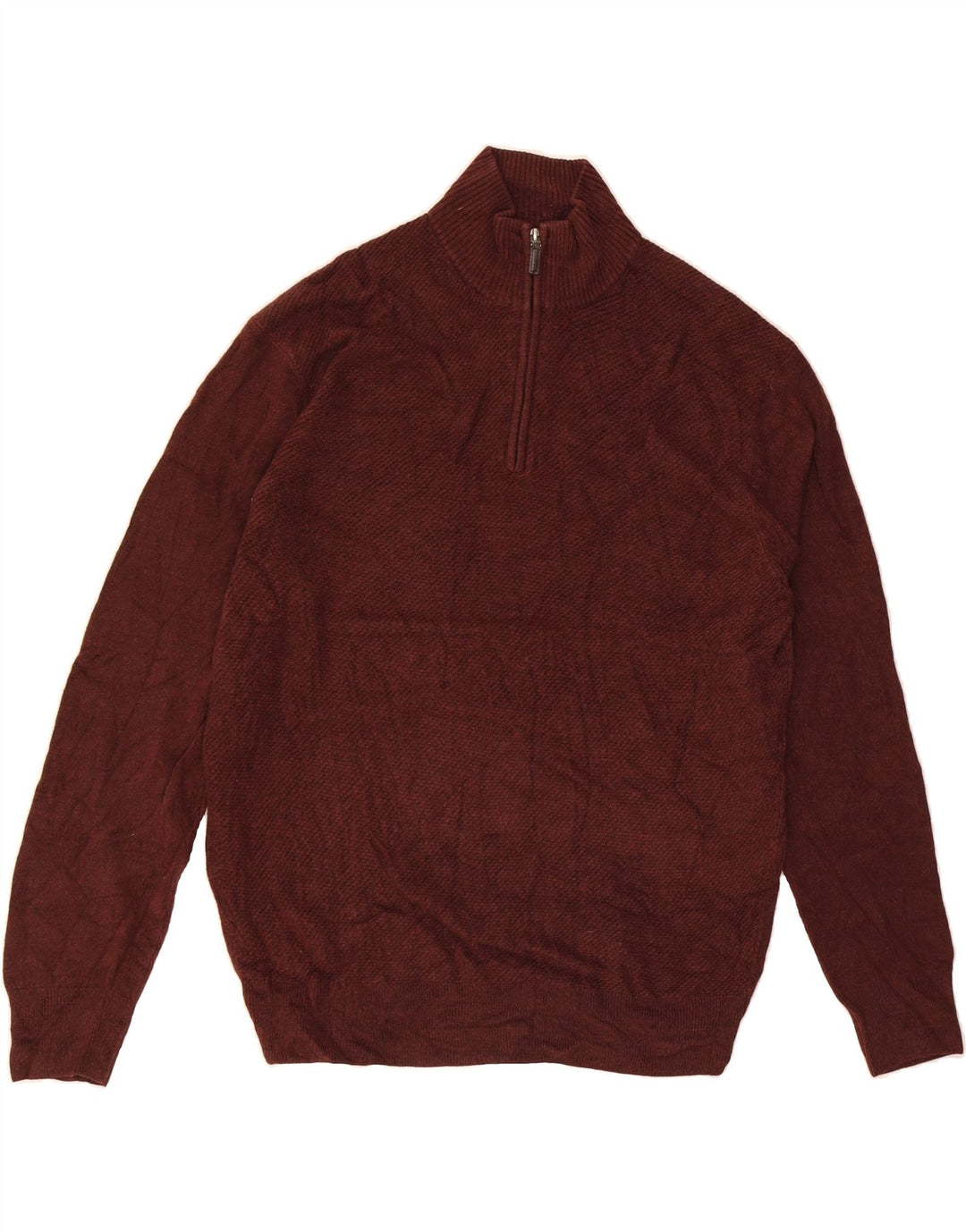 DOCKERS Mens Zip Neck Jumper Sweater Large Brown Acrylic Vintage Dockers and Second-Hand Dockers from Messina Hembry 