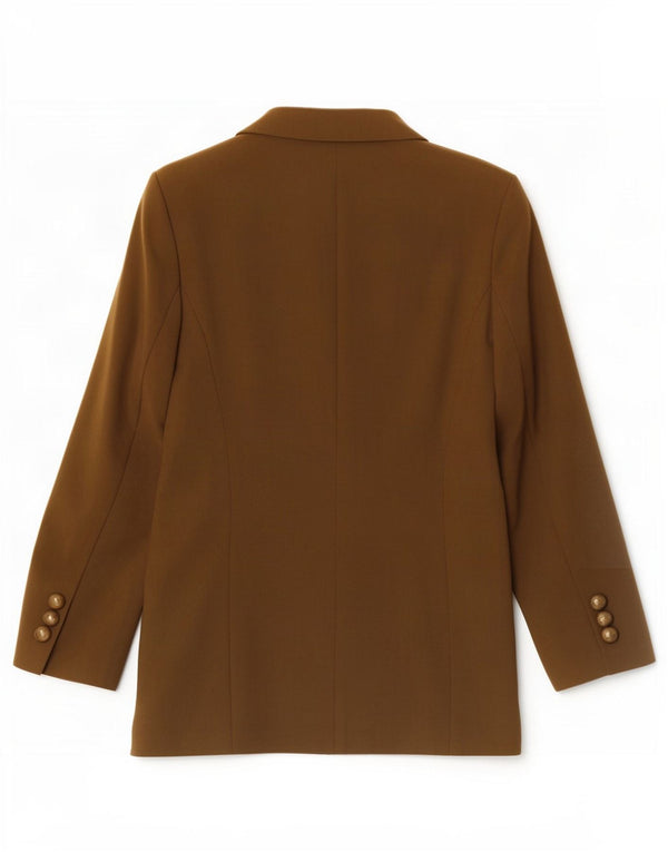 Choise by Danwear Chaqueta tipo blazer de 2 botones para mujer UK 10 Small Caqui Poliéster