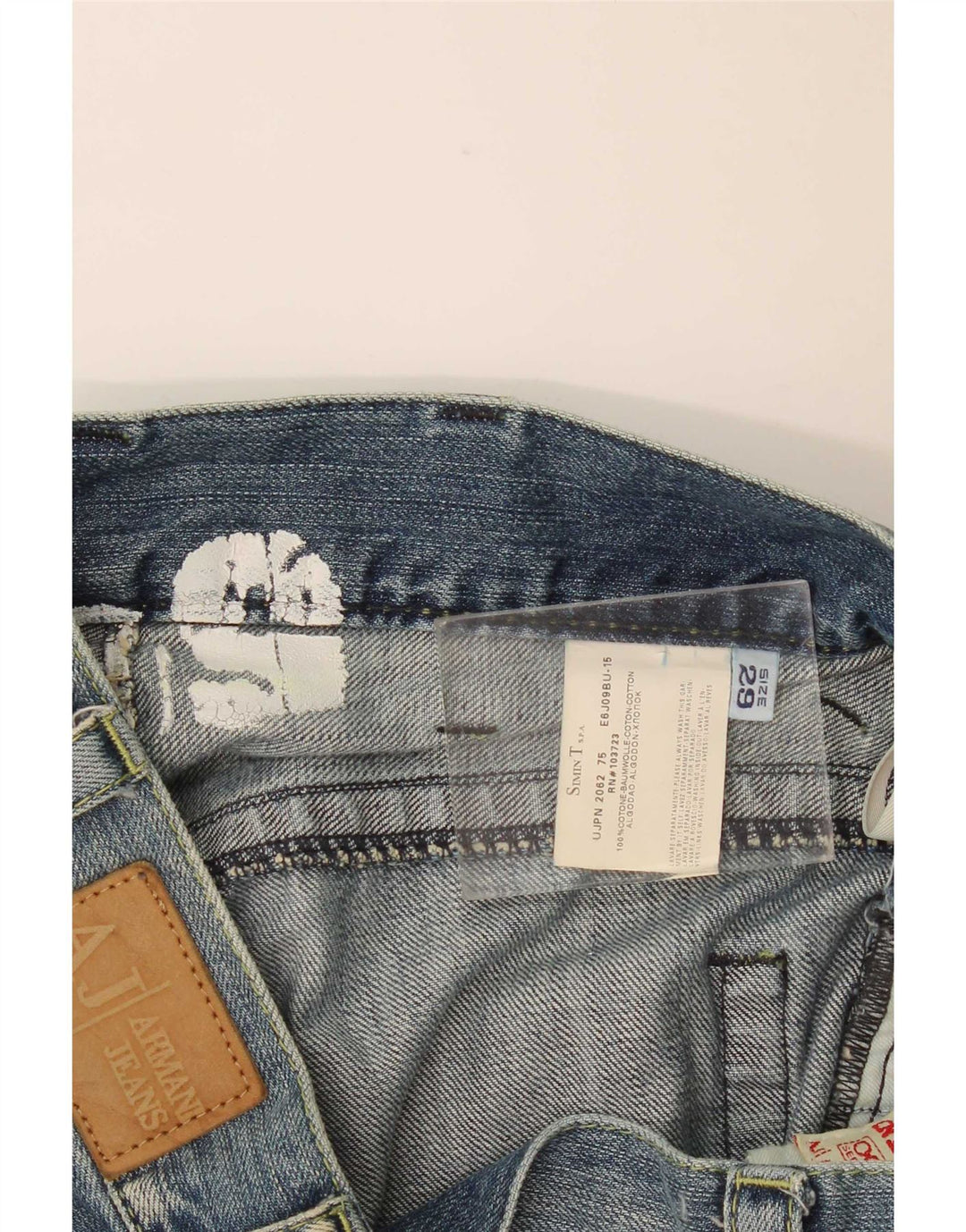 Vaqueros Armani Mujer Anchos W29 L32 Algodón Azul