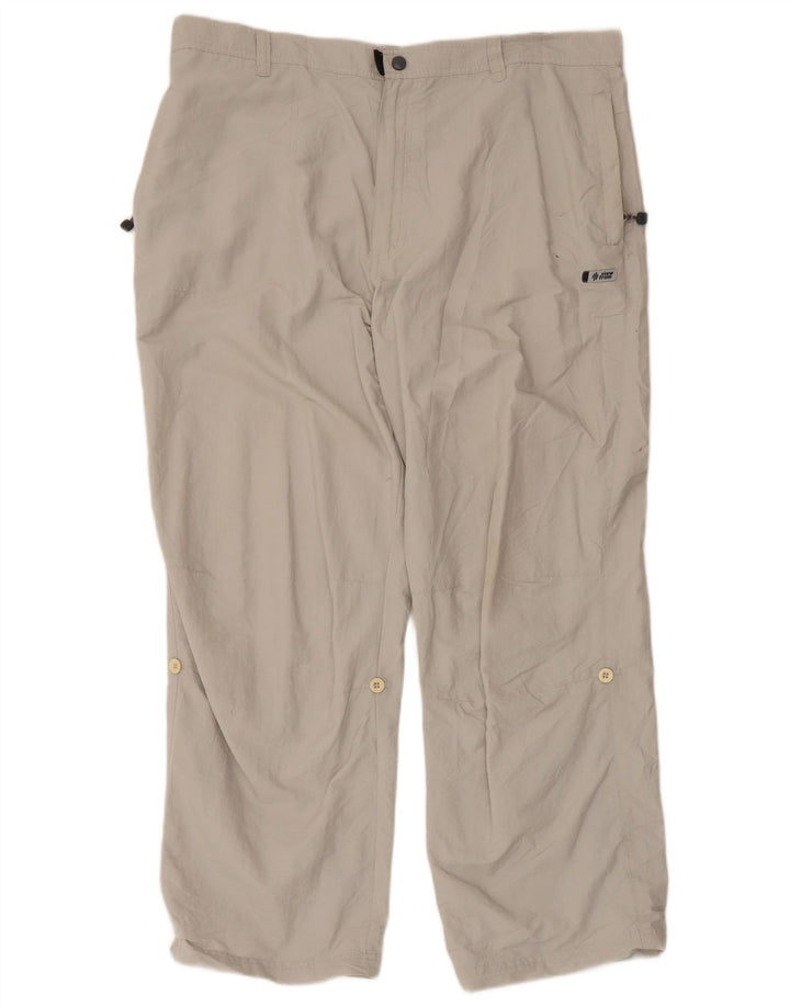 Pantalones cargo rectos para mujer Marks & Spencer W40 L29 Poliamida gris