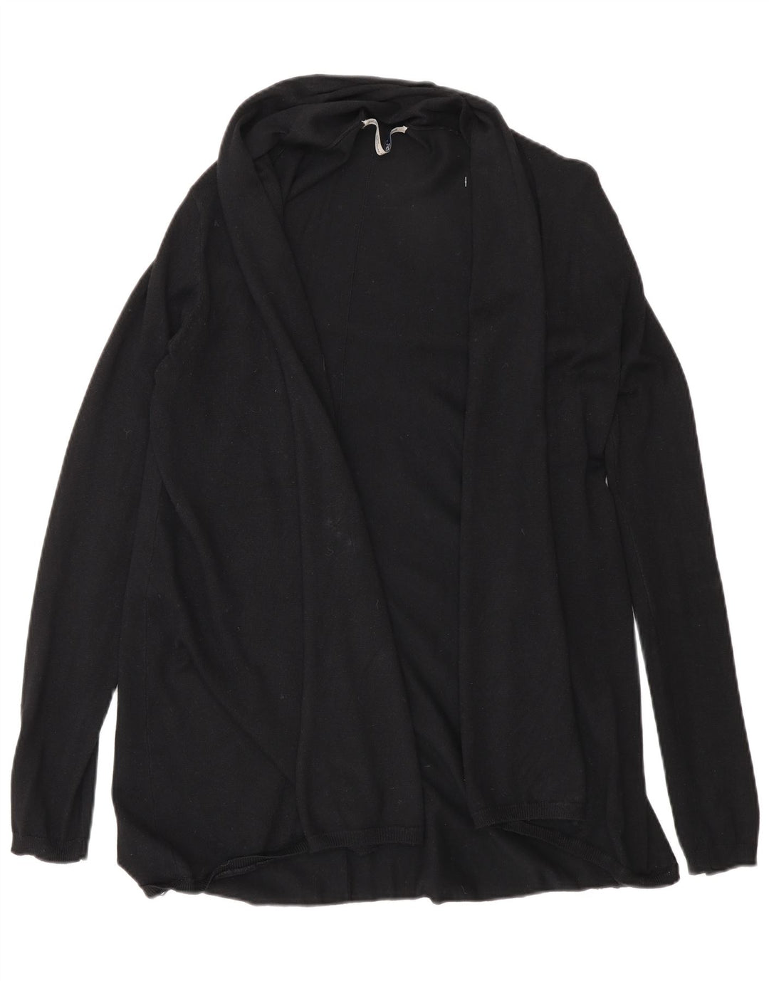 Zara Mujer Cárdigan Abierto Suéter UK 12 Medium Negro