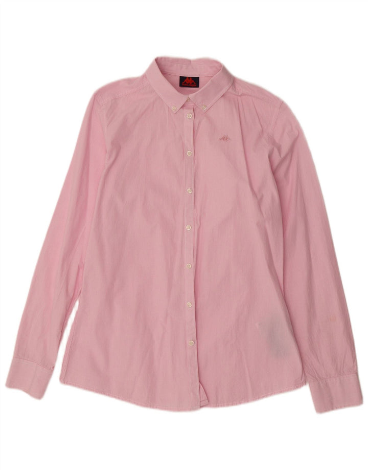 KAPPA Camisa para mujer UK 10 Small Pink Check Cotton