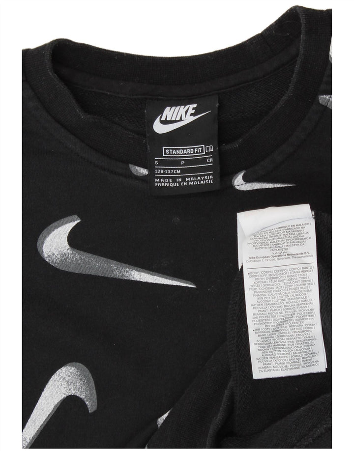 NIKE Sudadera con gráfico de ajuste estándar para niñas 8-9 años Pequeño Negro