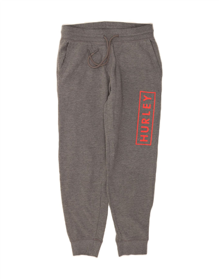 HURLEY Mens Graphic Tracksuit Trousers Joggers Small  Grey Vintage Hurley and Second-Hand Hurley from Messina Hembry 