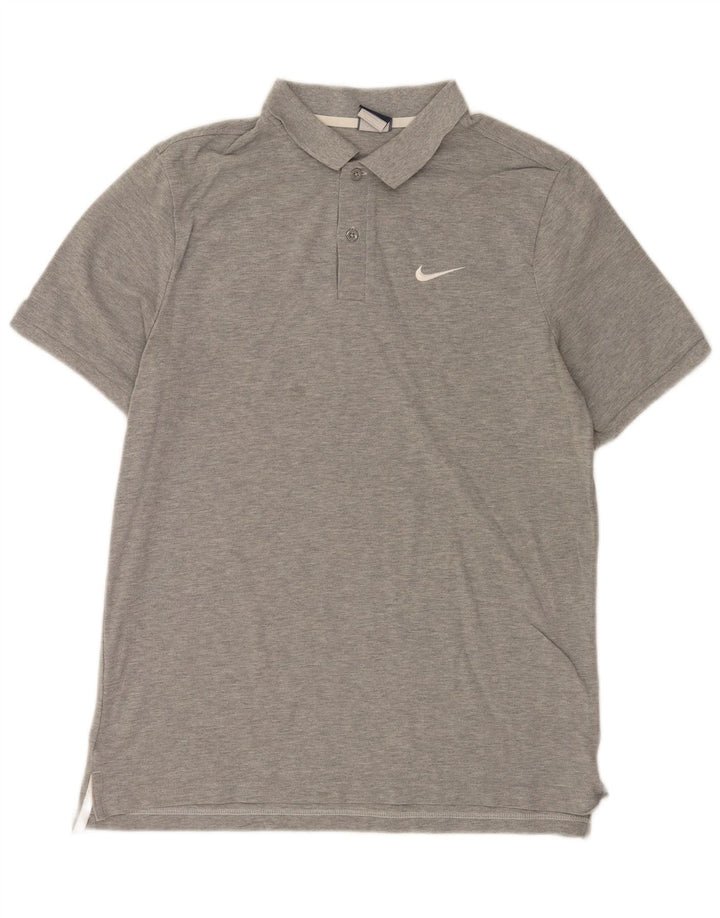 Nike Polo para hombre de algodón moteado gris grande