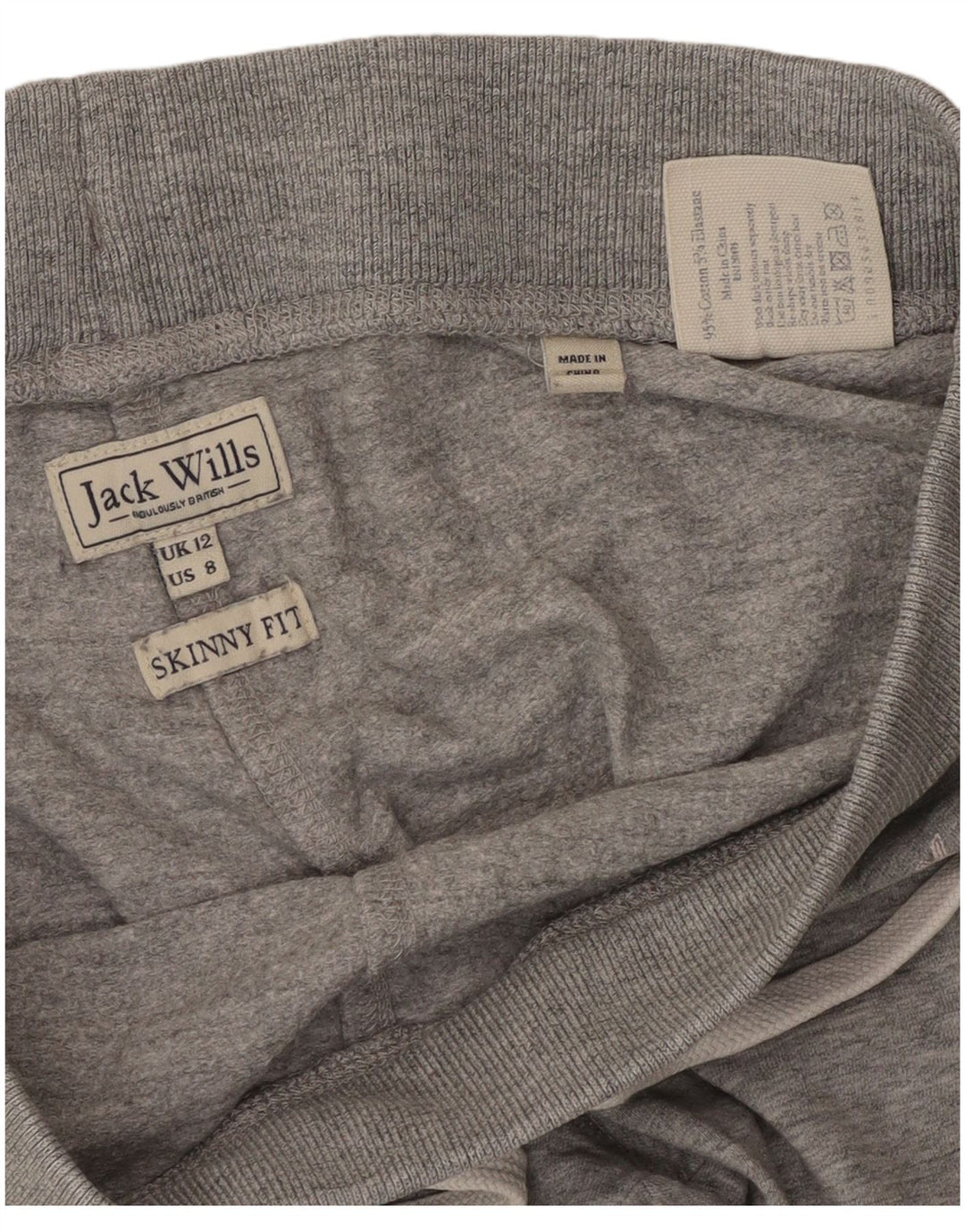 JACK WILLS Pantalones de chándal ajustados para mujer Joggers UK 42 Gris medio