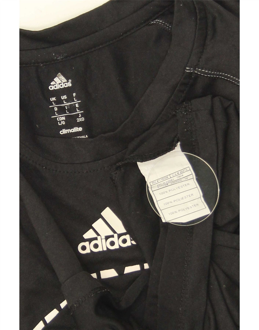 Adidas Mens UNC Pembroke Graphic Camiseta Top Grande Poliéster Negro