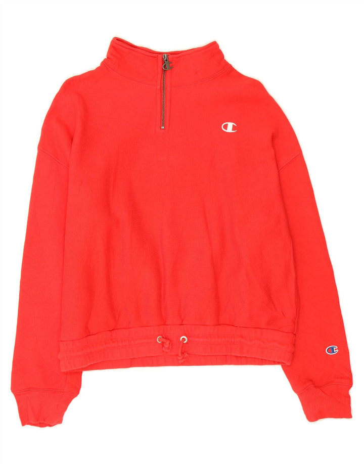 CHAMPION Womens Reverse Weave Oversized Sweatshirt Jumper UK 16 Large Red Vintage Champion and Second-Hand Champion from Messina Hembry 