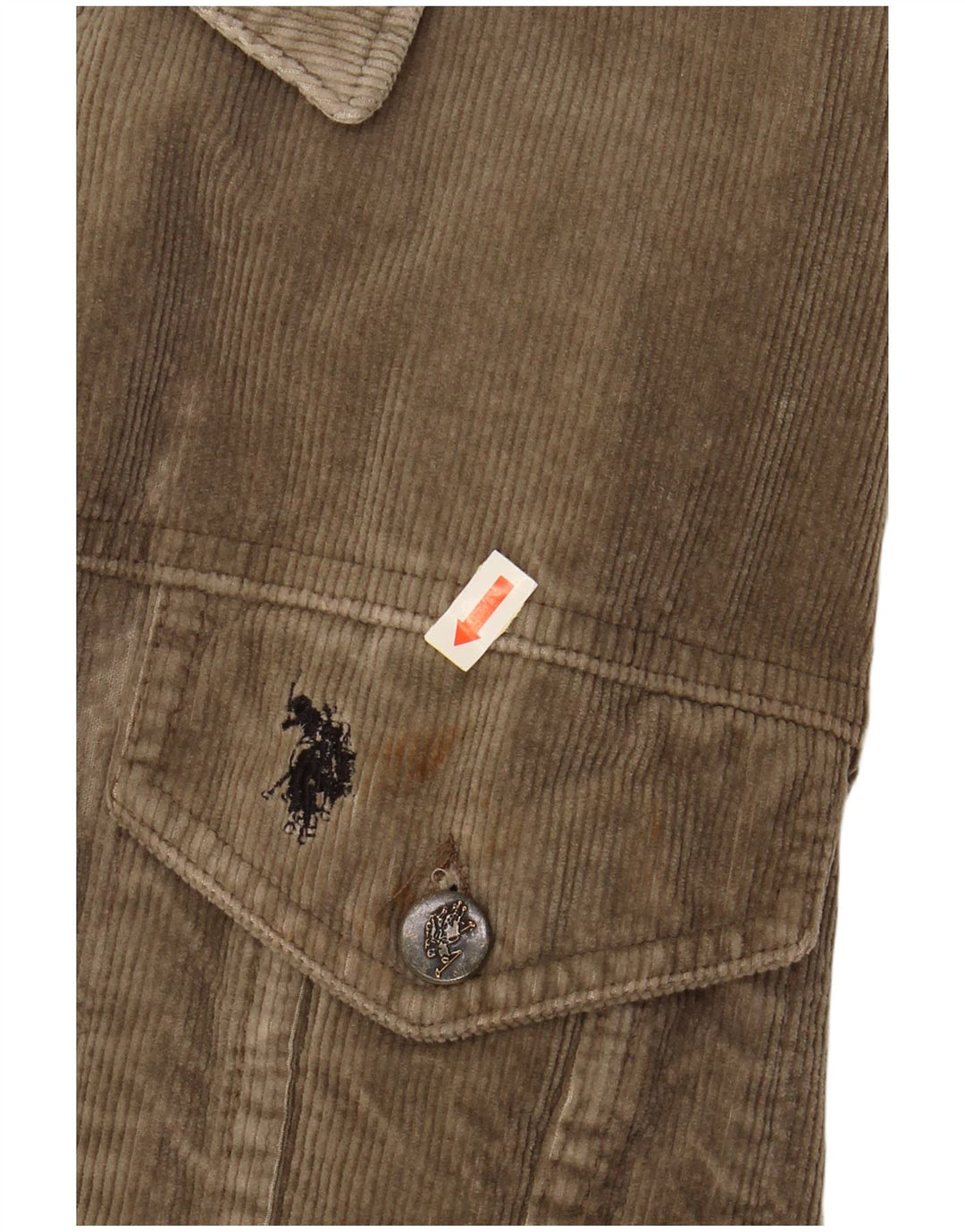 ASSN DE POLO DE EE. UU. Chaqueta de pana para hombre UK 42 XL Beige