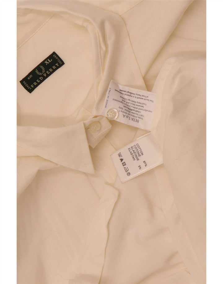 Camisa Fred Perry Mujer UK 40 XL Algodón Blanco