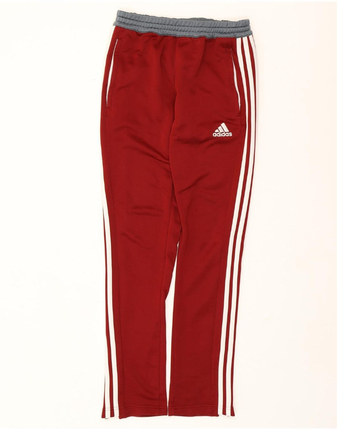 ADIDAS Mens Climalite Chándal Pantalones Pequeños Borgoña Colorblock