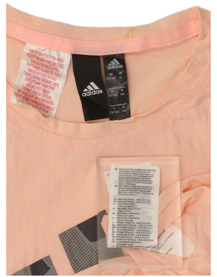 ADIDAS Camiseta Niña Graphic Top 13-14 Años Rosa Algodón