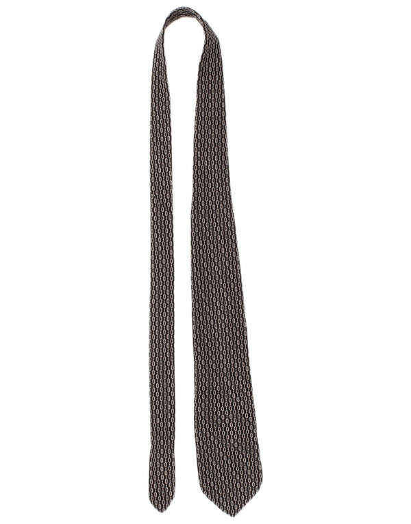 Dolce & Gabbana Corbata Para Hombre Talla Única Seda Geométrica Negra Clásica