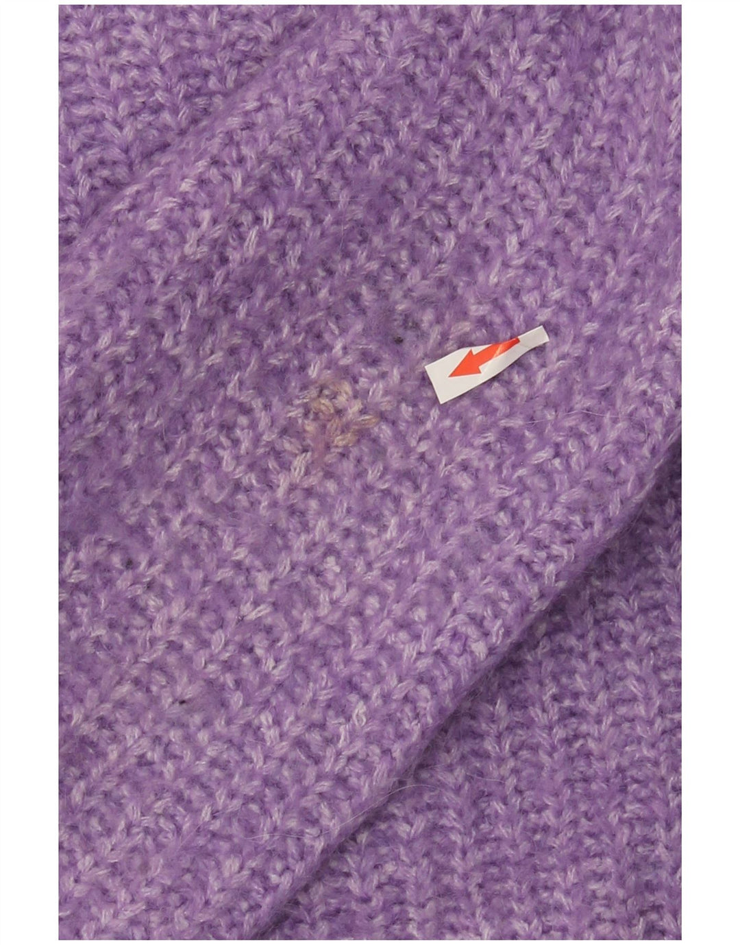 Zara - Jersey de cuello redondo para mujer, talla 40, poliéster morado medio