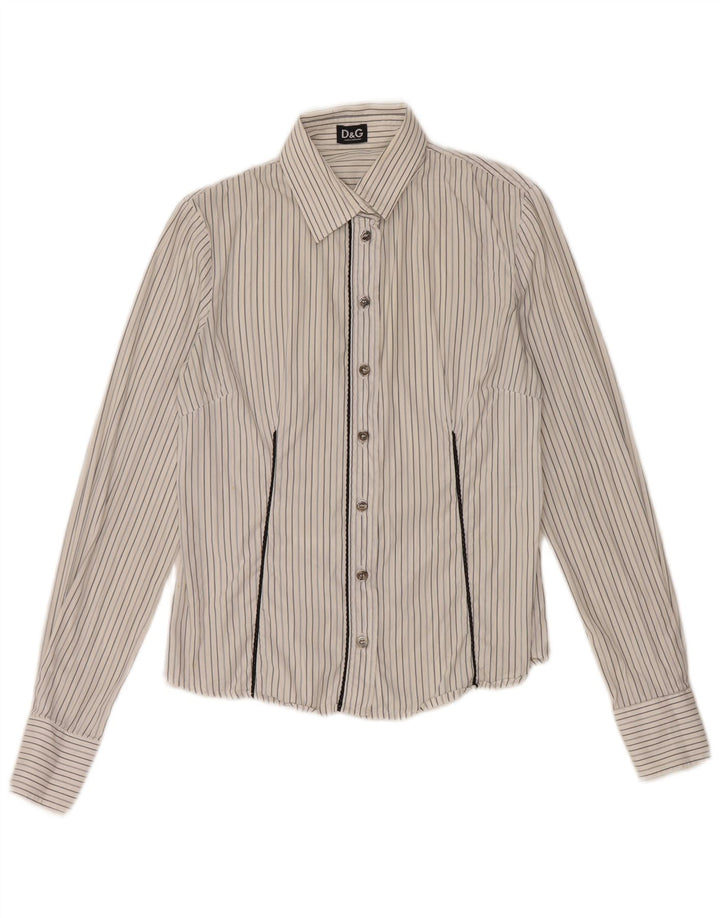 Dolce & Gabbana Camisa Mujer IT 42 Mediana Raya Blanca