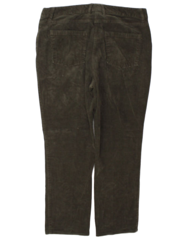 Marks & Spencer Pantalones rectos de pana para mujer UK 46 Large W38 L26 Caqui