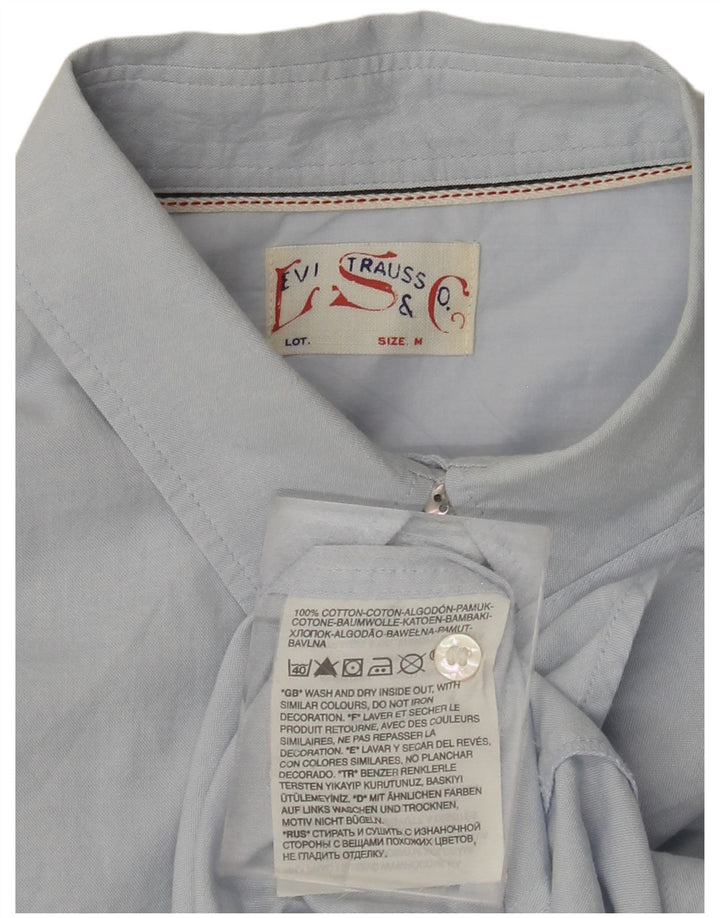 LEVI'S Camisa para mujer UK 44 Algodón azul medio