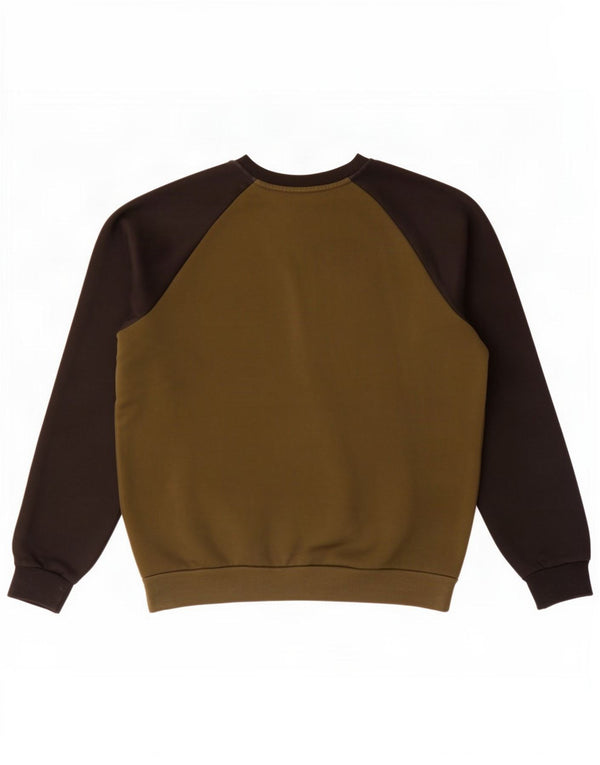 Puma Hombre Sudadera Gráfica Jumper De Algodón Color Block En Caqui Medio