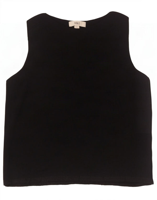 Marks & Spencer - Camiseta sin mangas para mujer, talla 40, talla mediana, viscosa negra