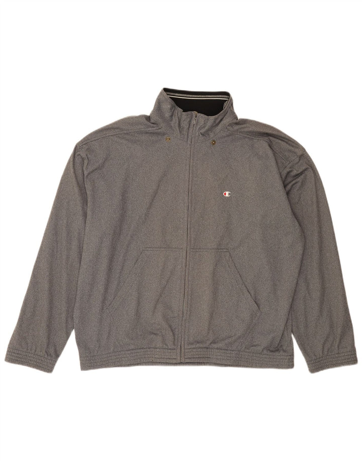 CHAMPION Chaqueta superior de chándal holgada para hombre Poliéster gris grande