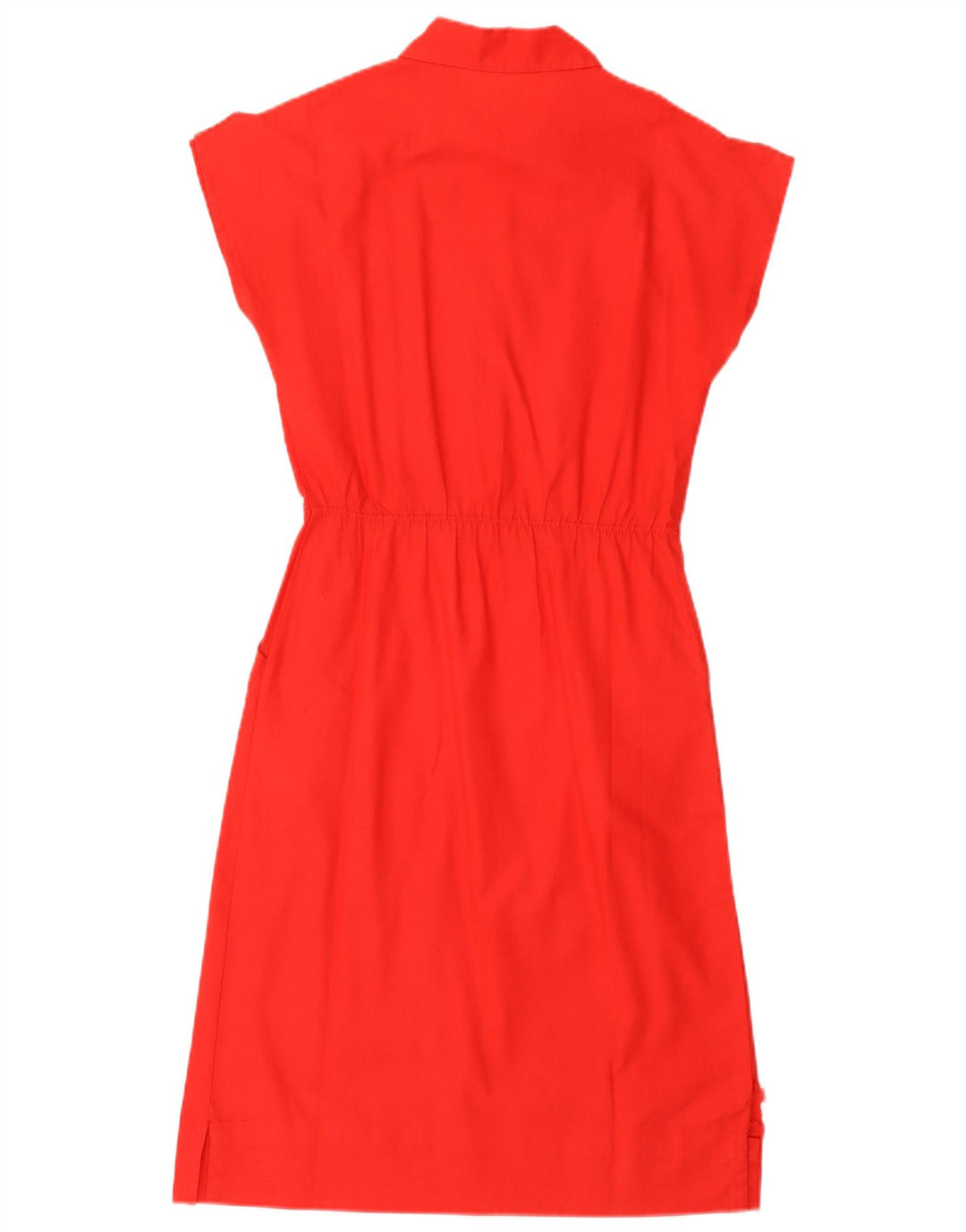 Vintage mujer vestido básico Reino Unido 12 rojo medio