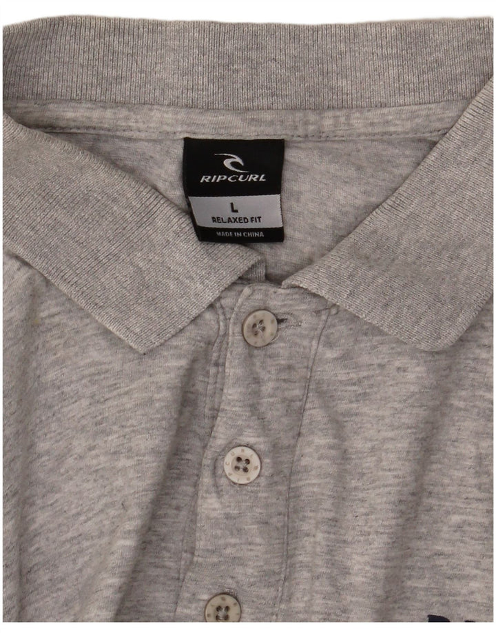 Rip Curl Polo De Corte Relajado Para Hombre Rayas Grises Grandes