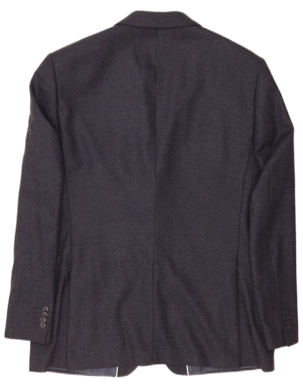 Daniel Hechter Chaqueta tipo blazer de 2 botones para hombre UK 38 Lana gris medio