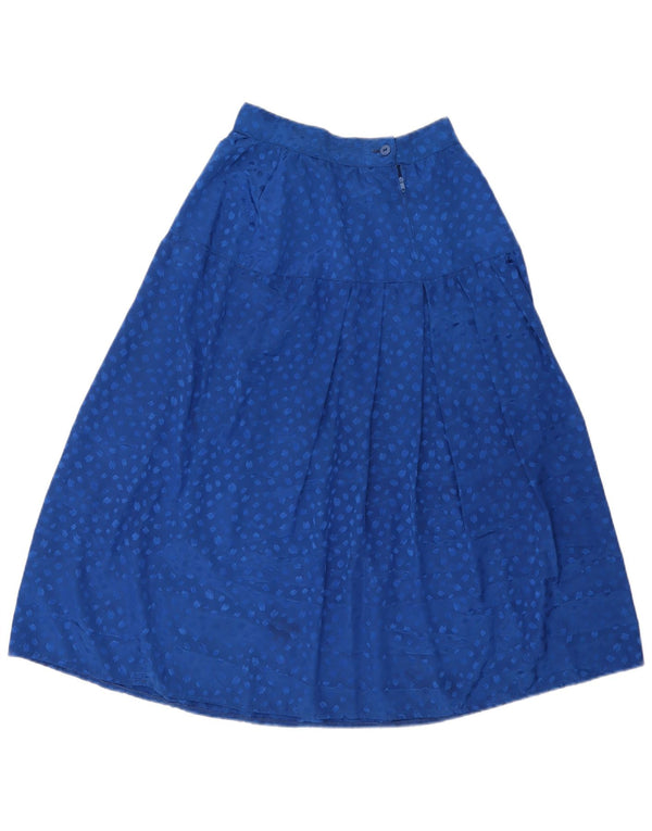 Falda acampanada vintage para mujer W24 XS azul manchado