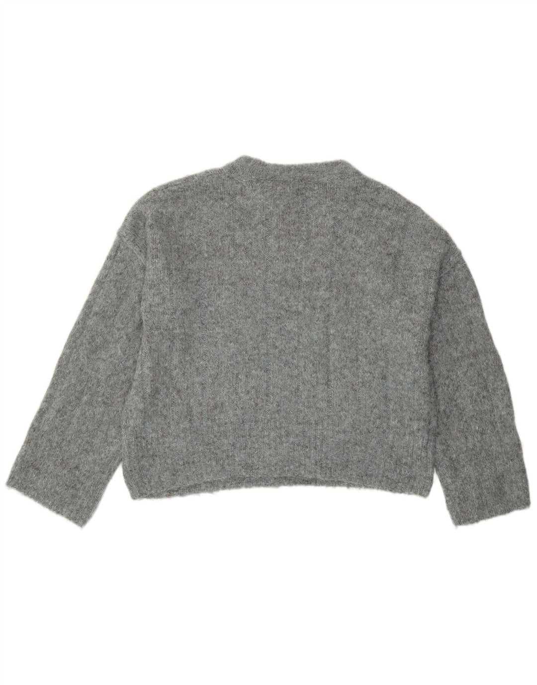 Topshop Jersey extragrande con cuello redondo para mujer UK 6 XS Poliéster gris
