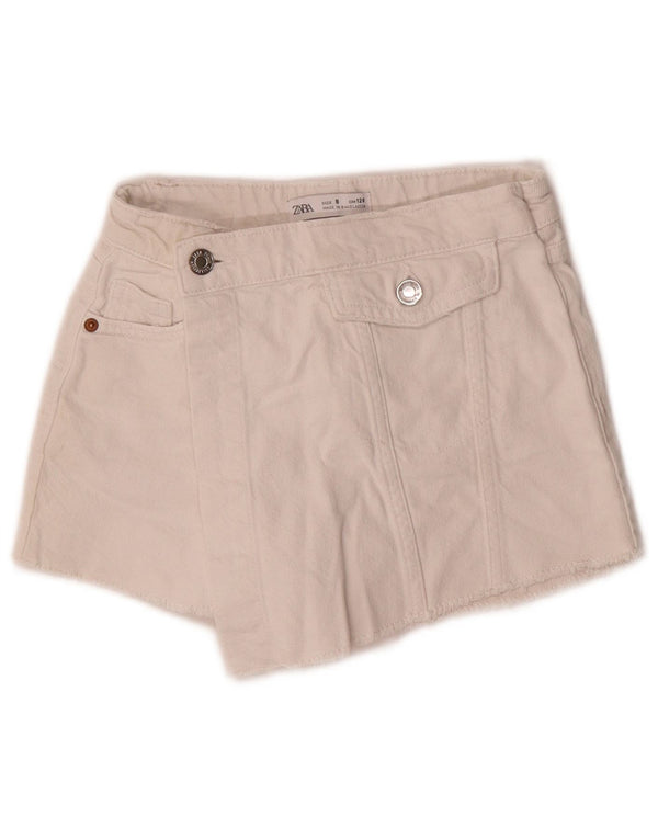Zara Shorts Vaqueros Niña 7-8 Años W20 Blanco