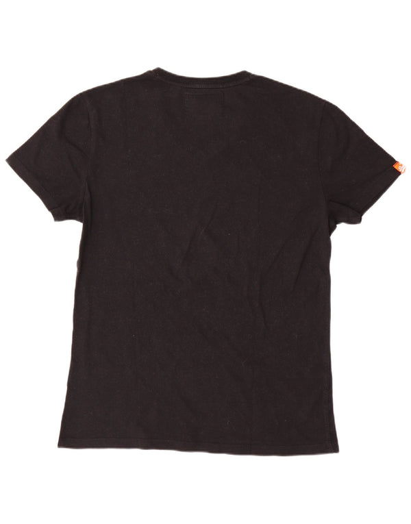 Superdry Camiseta para hombre Top grande de algodón negro
