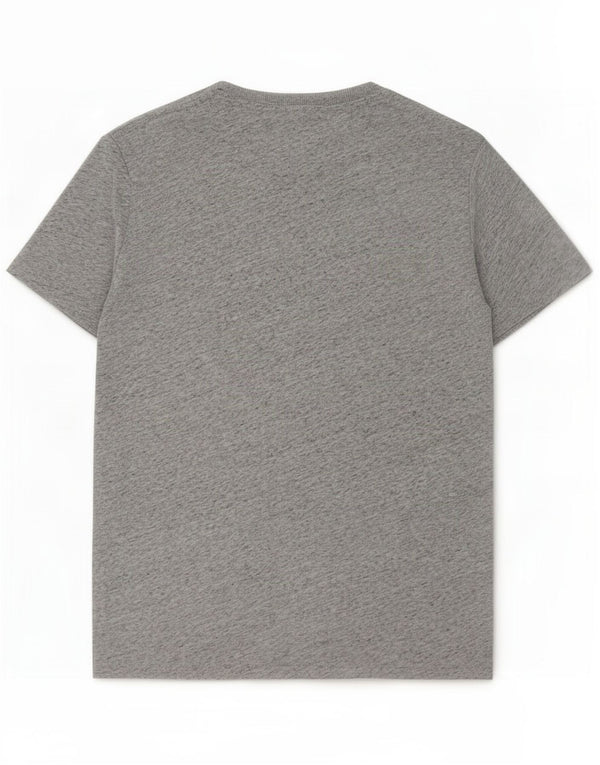 Superdry Camiseta con estampado gráfico para hombre, talla grande, de algodón moteado en gris