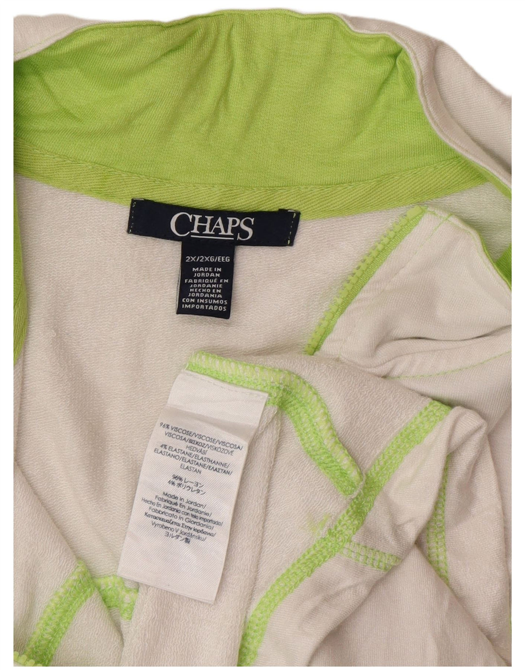 Chaps Chándal sin mangas para mujer UK 20 2XL Viscosa blanca